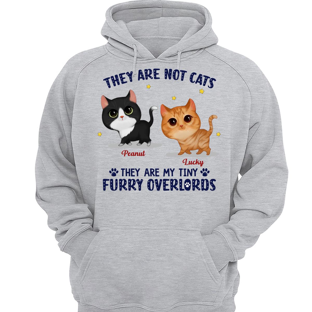 They Are My Tiny Furry Overlords Watercolor Cute Walking Cats Personalized Shirt