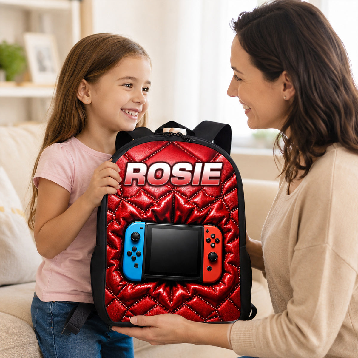Gamer Custom Name - Personalized Backpack - Back to School Trendy Design for Boys, Girls