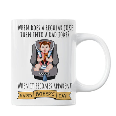 Dad Joke Father's Day Personalized Mug For New Parent, Gift For New Dad, Newborn