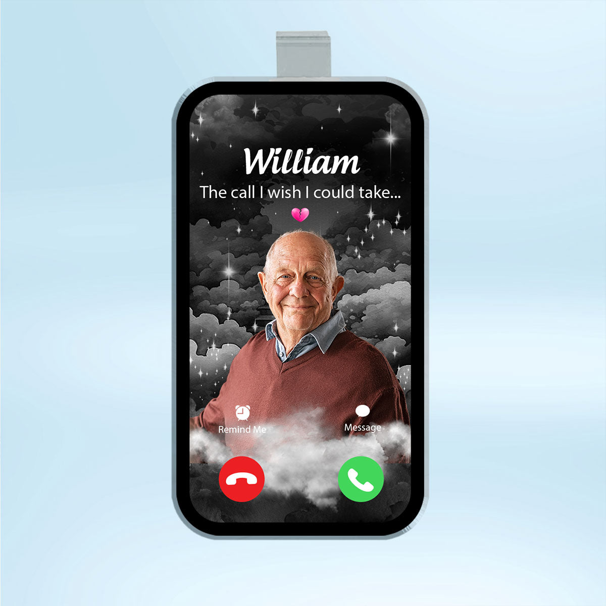 The Call I Wish I Could Take Memorial Gift Remembrance Keepsake Custom Photo Personalized Acrylic Car Visor