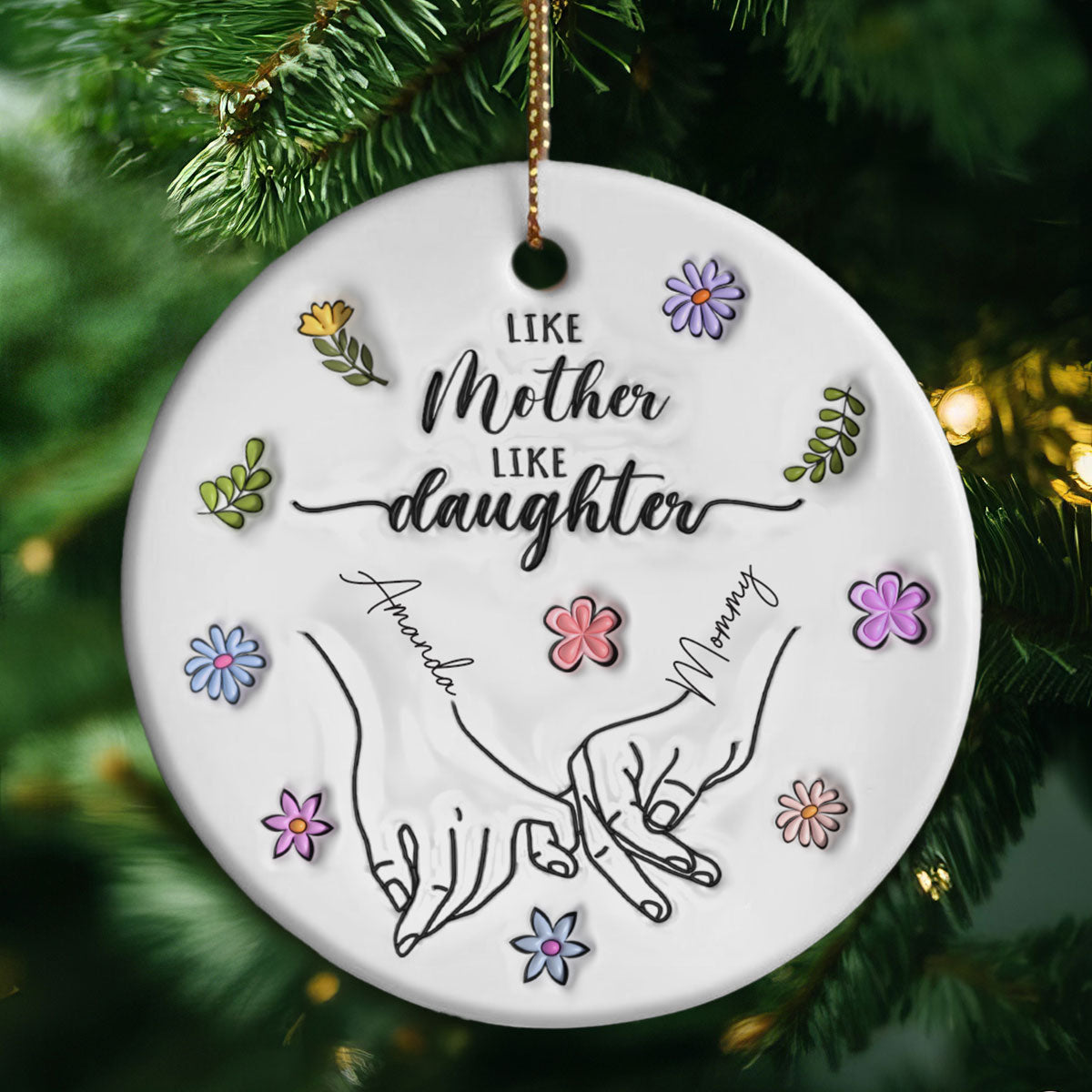 Like Mother Like Daughter Ceramic Ornament - Seem Sporty