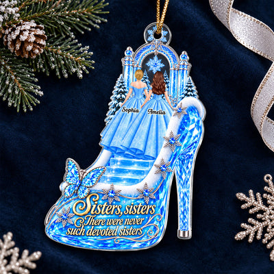 Enchanted Princess Heels - Personalized Acrylic Ornament - Christmas Gift for Sisters