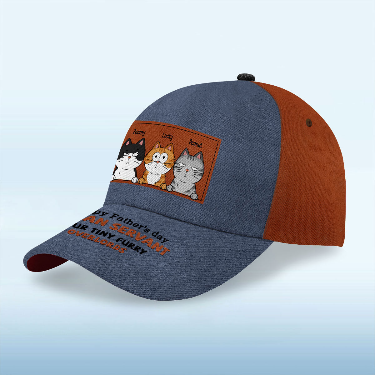 Happy Father's Day Human Servant Cat Dad Personalized Classic Cap