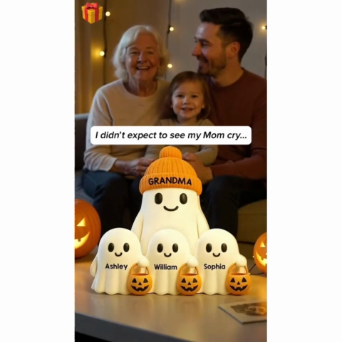 3D Effect Grandma Boo Crew Fall Halloween Decor Personalized Light Box - Gift For Grandmas