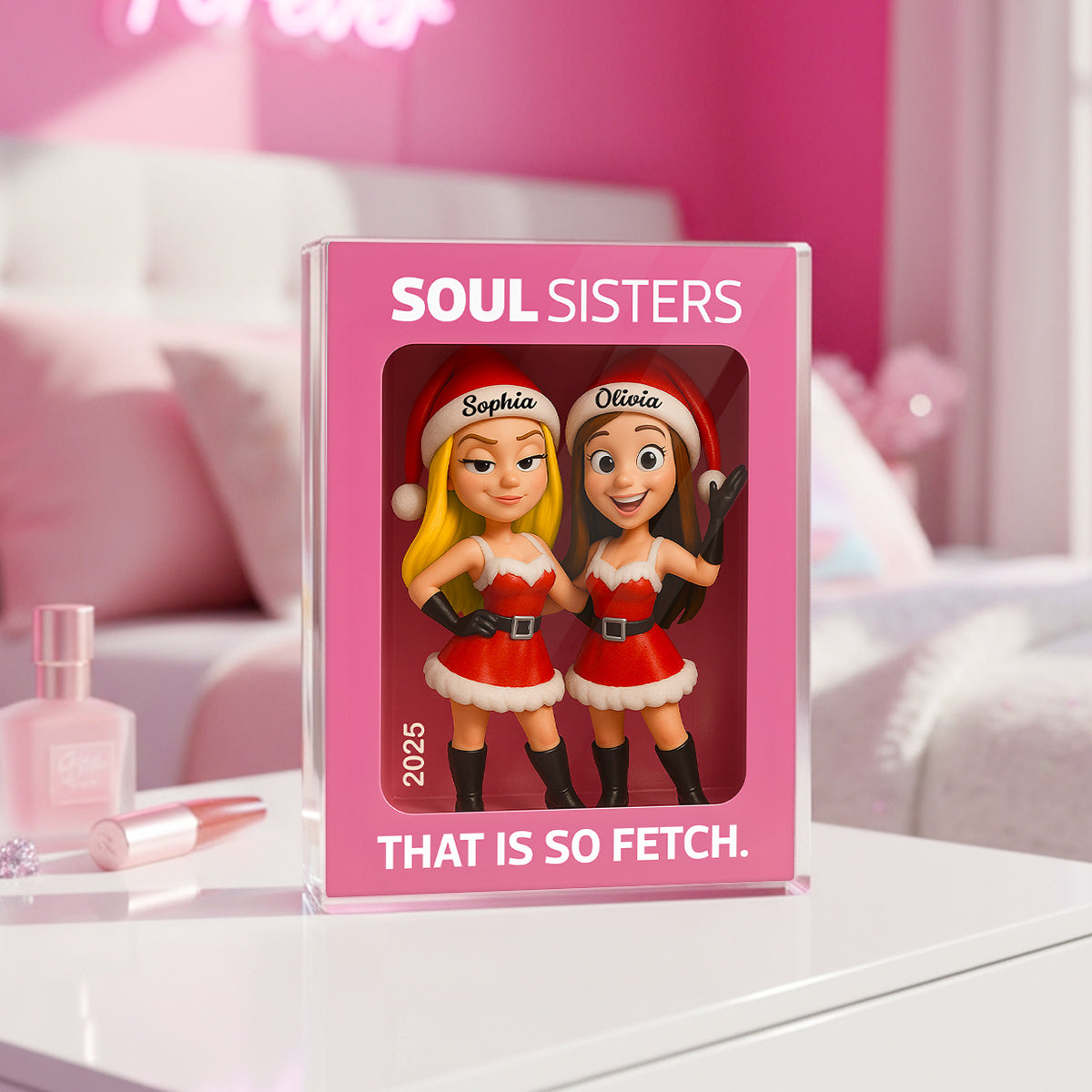 Cool Girls Merry Fetch-mas Funny Christmas Gift For Besties Personalized Acrylic Block Plaque