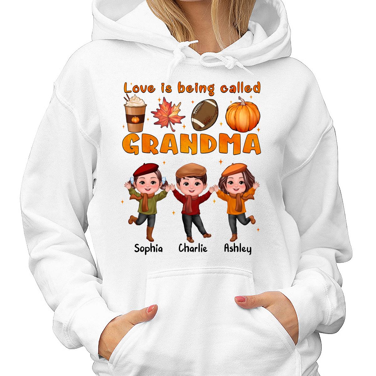 Livin‘ That Grandma Life Fall Season Happy Doll Kids Personalized Shirt