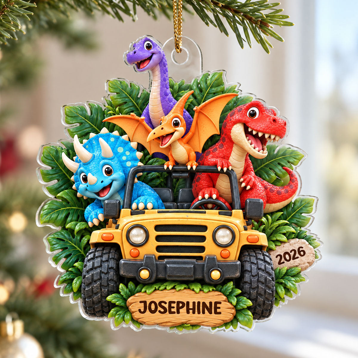 Upsell Christmas Greeting Cards For Daughter, Granddaughter- ACRYLIC ORNAMENT CUSTOM SHAPE