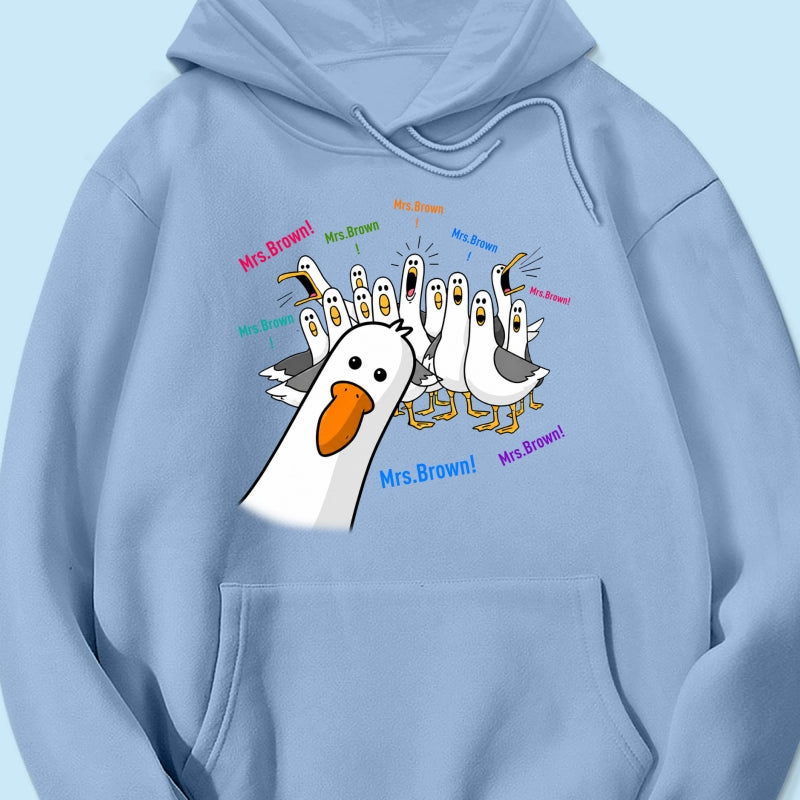 Funny Seagulls Teacher Name - Personalized Shirt - Back To School Gift For Teacher