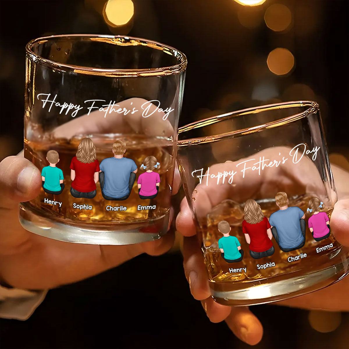 Daddy's Team Personalized Wine Glass, Heartfelt Father's Day Gift For Dad