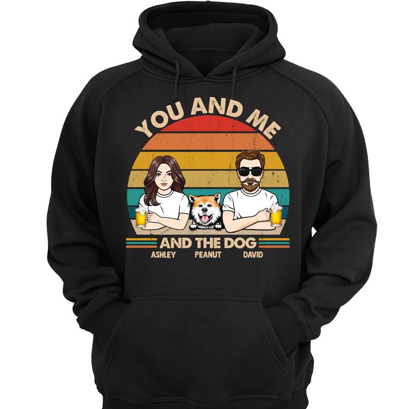 Couple And Dogs Retro Personalized Shirt