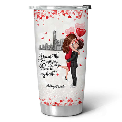 The Missing Piece To My Heart Couple Personalized Tumbler