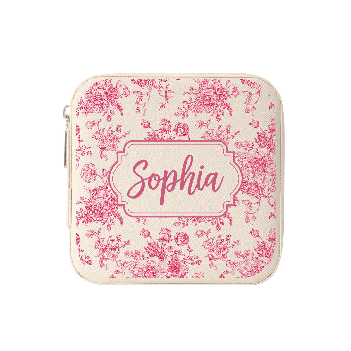 Chinoiserie Pattern Custom Name Gift for Women Friends Teen Birthday Gift Travel Case Personalized Jewelry Box