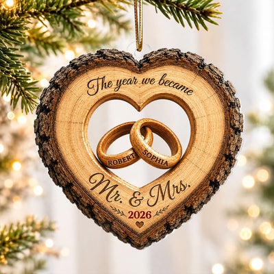 Together Forever Couple Anniversary 2D Flat Plaque - Personalized Acrylic Ornament - Heartfelt Gift for Her, for Him