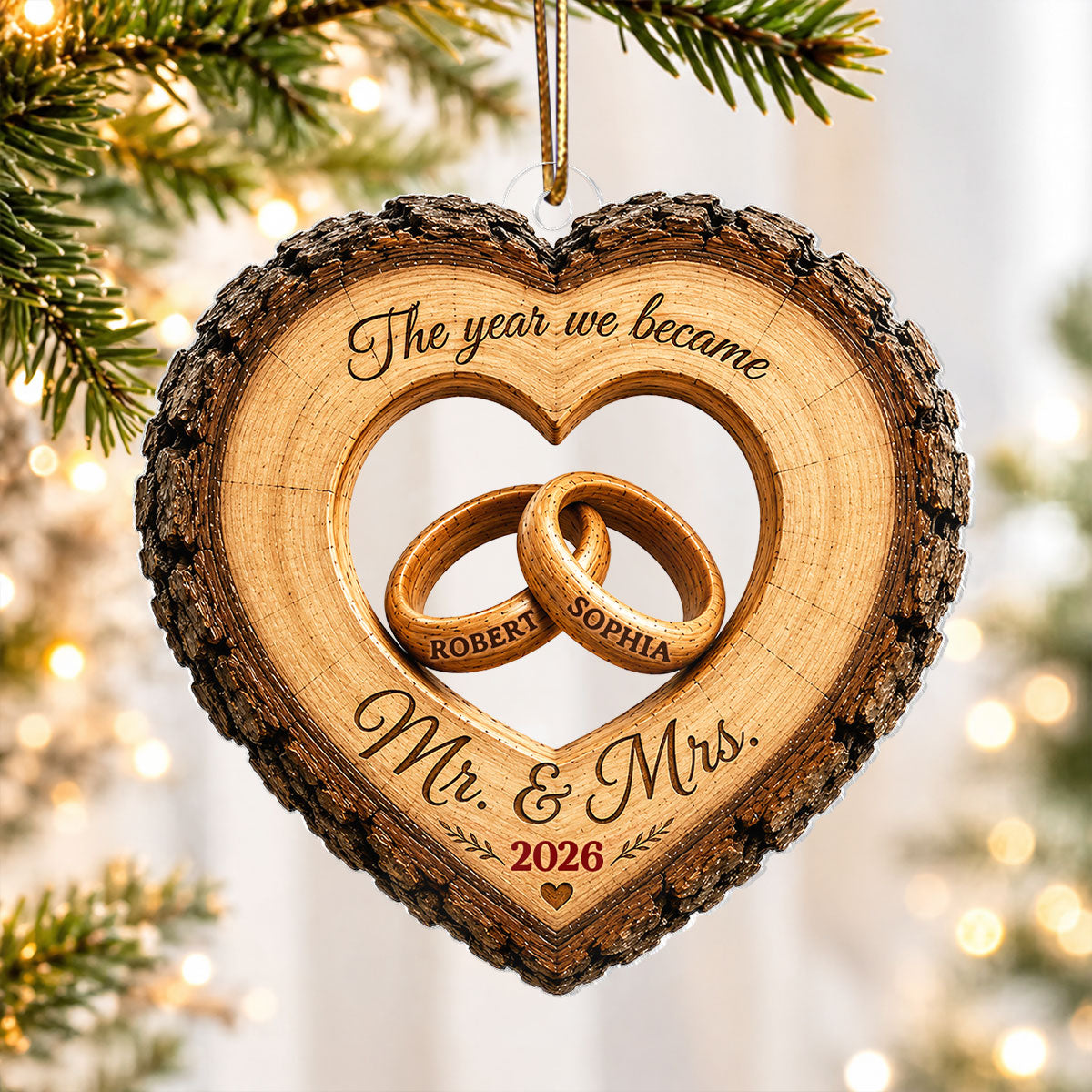 Together Forever Couple Anniversary 2D Flat Plaque - Personalized Acrylic Ornament - Heartfelt Gift for Her, for Him
