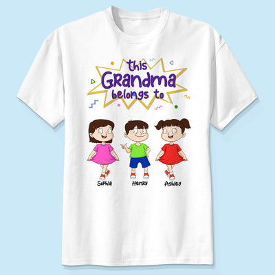 This Grandma Mom Belongs To Adorable Kids Personalized Shirt