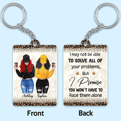 Leopard Front View Besties Personalized Acrylic Keychain