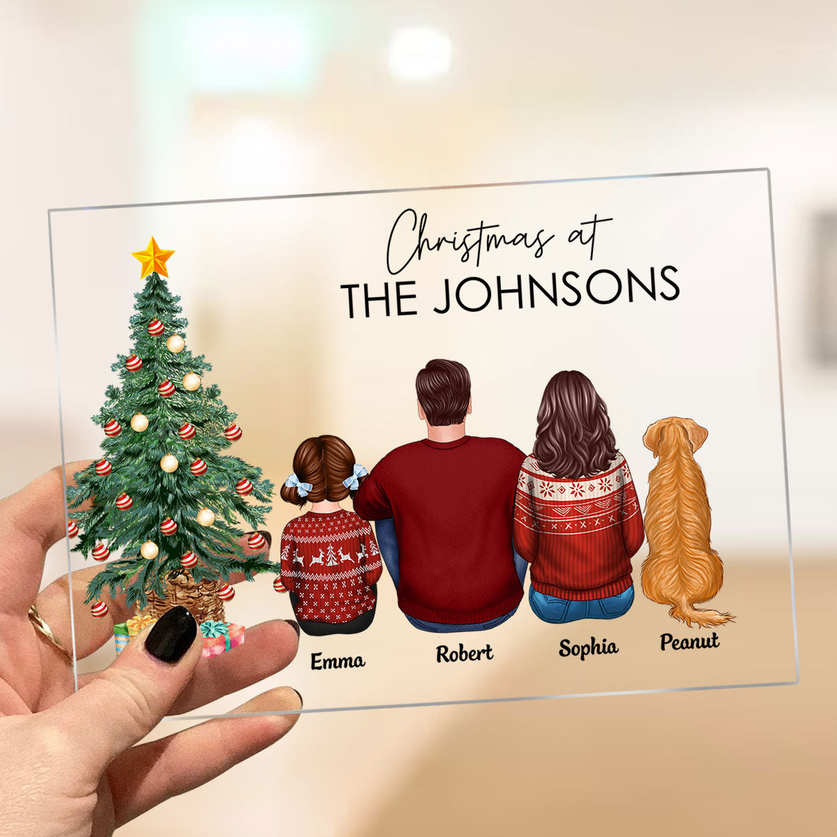 Christmas Family Housewarming Gift Personalized Acrylic Plaque