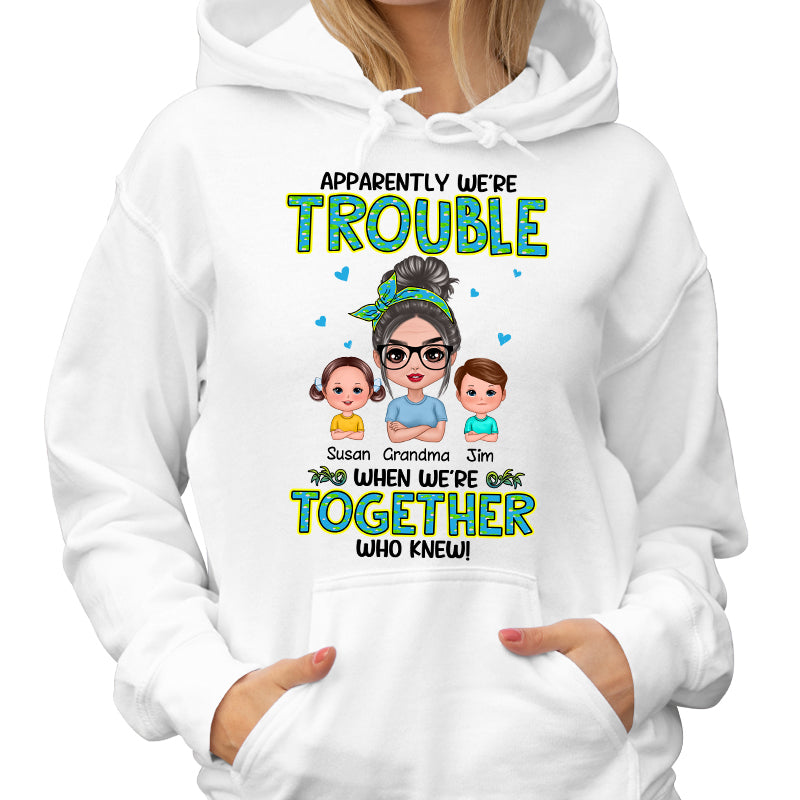 Get In Trouble Doll Grandma With Grandkids Personalized Shirt