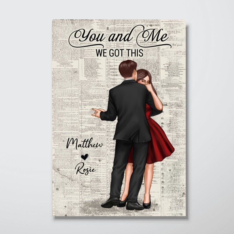 Couple Dancing Vintage Newspaper Anniversary Gift  Gift Personalized Poster