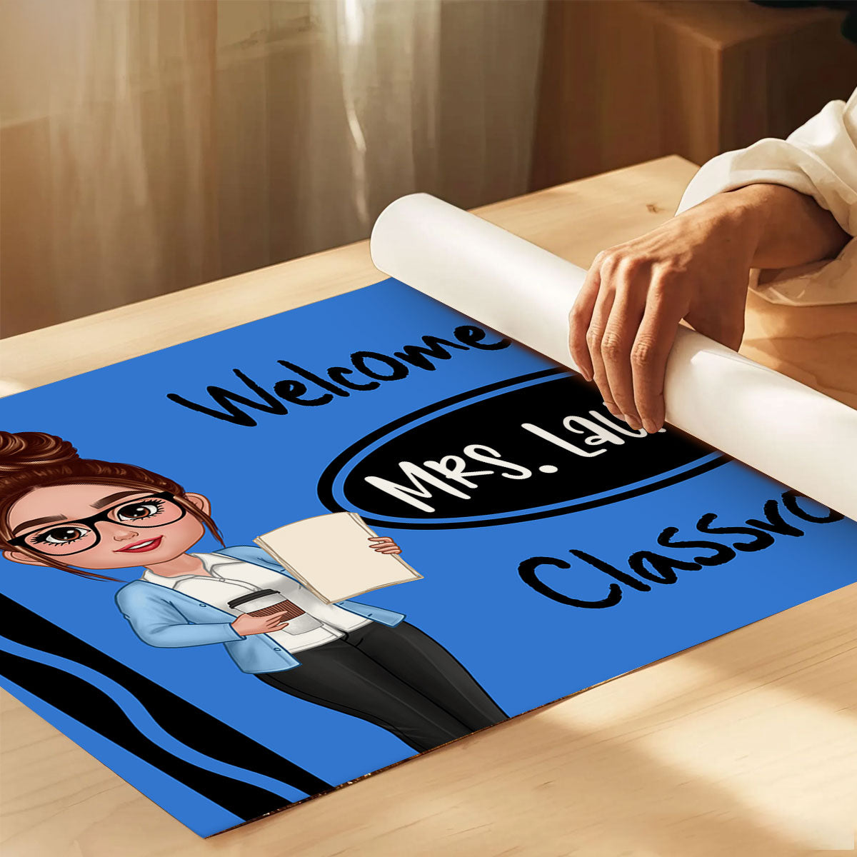 Teacher Crayon Welcome To Classroom Personalized Poster| Back To School Gift, Classroom Decoration