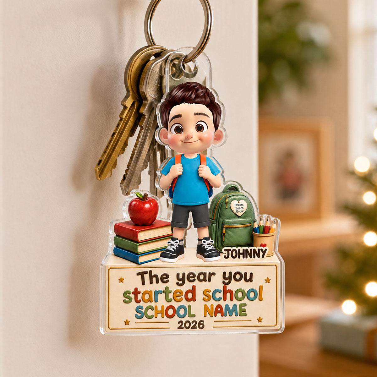 The Year You Started School - Personalized Acrylic Ornament - First Day of School Keepsake, School Starter Gift For Little Boy, Girl