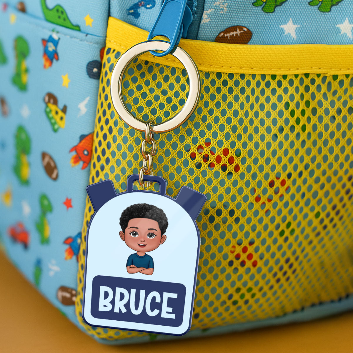Kid Back To School Personalized Name Tag, Acrylic Keychain