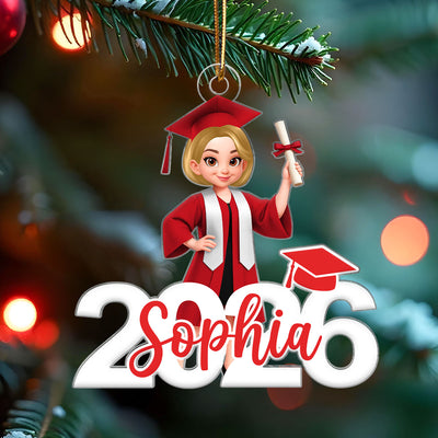 Graduation New Chapter - Personalized Acrylic Ornament - Christmas Gift Graduation Gift For Senior