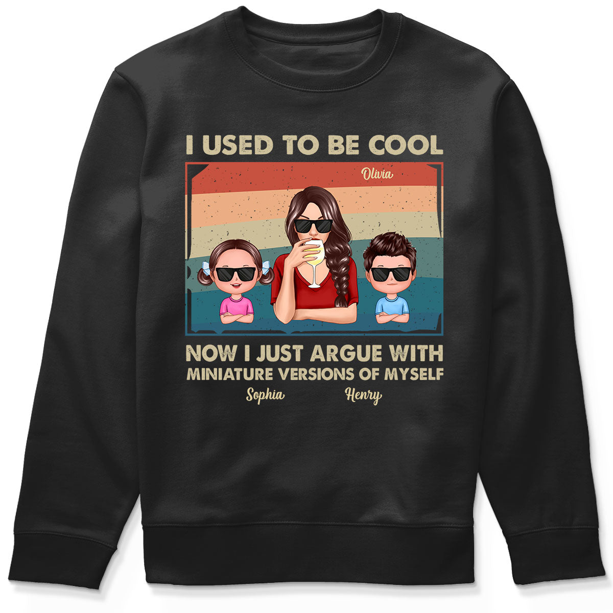 Used To Be Cool Now Argue With Miniature Versions Of Myself Funny Gift For Mom Personalized Shirt