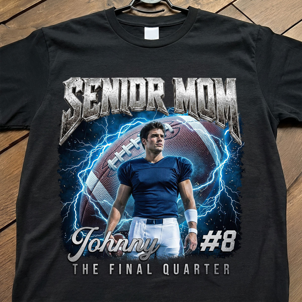 Trending Senior Football Mom Upload Photo - Personalized Shirt - Senior Night, Game Day Gift