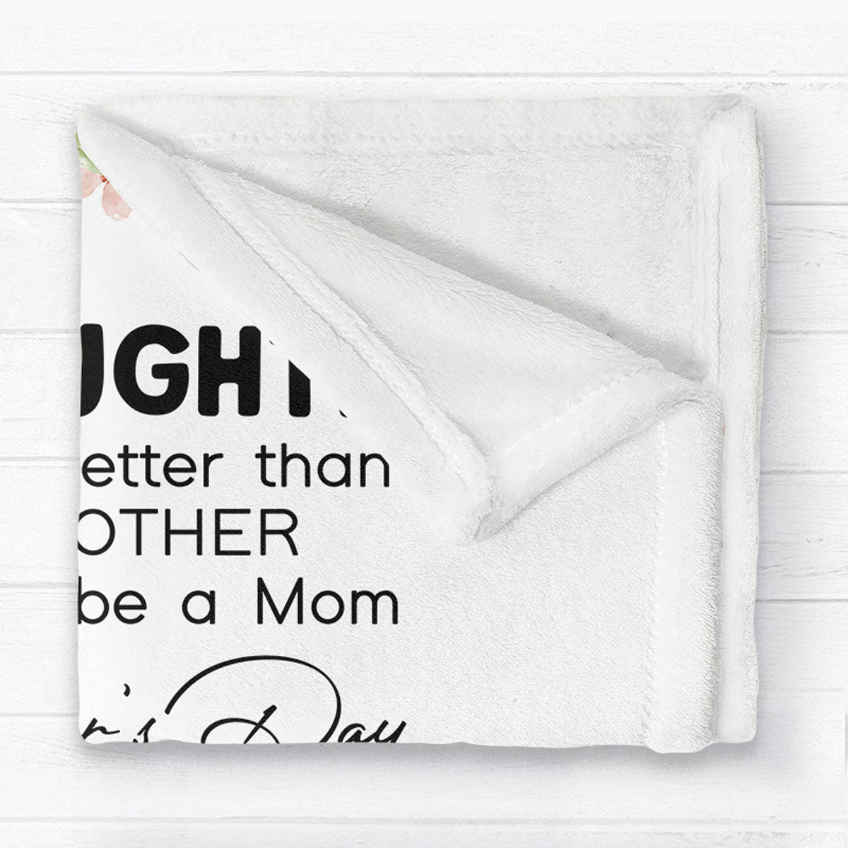 To My Daughter From Mom Happy Mother's Day Birth Flower Personalized Fleece Blanket, Gift For Daughter