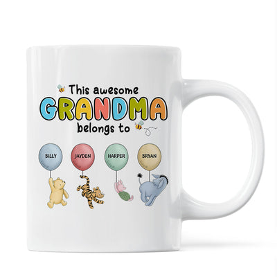 This Grandma Mom Belongs To Cute Characters Personalized Mug