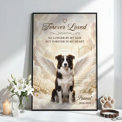Forever Loved Dog Cat Angel Memorial - Personalized Poster - Memorial Gift, Gift For Pet Lovers