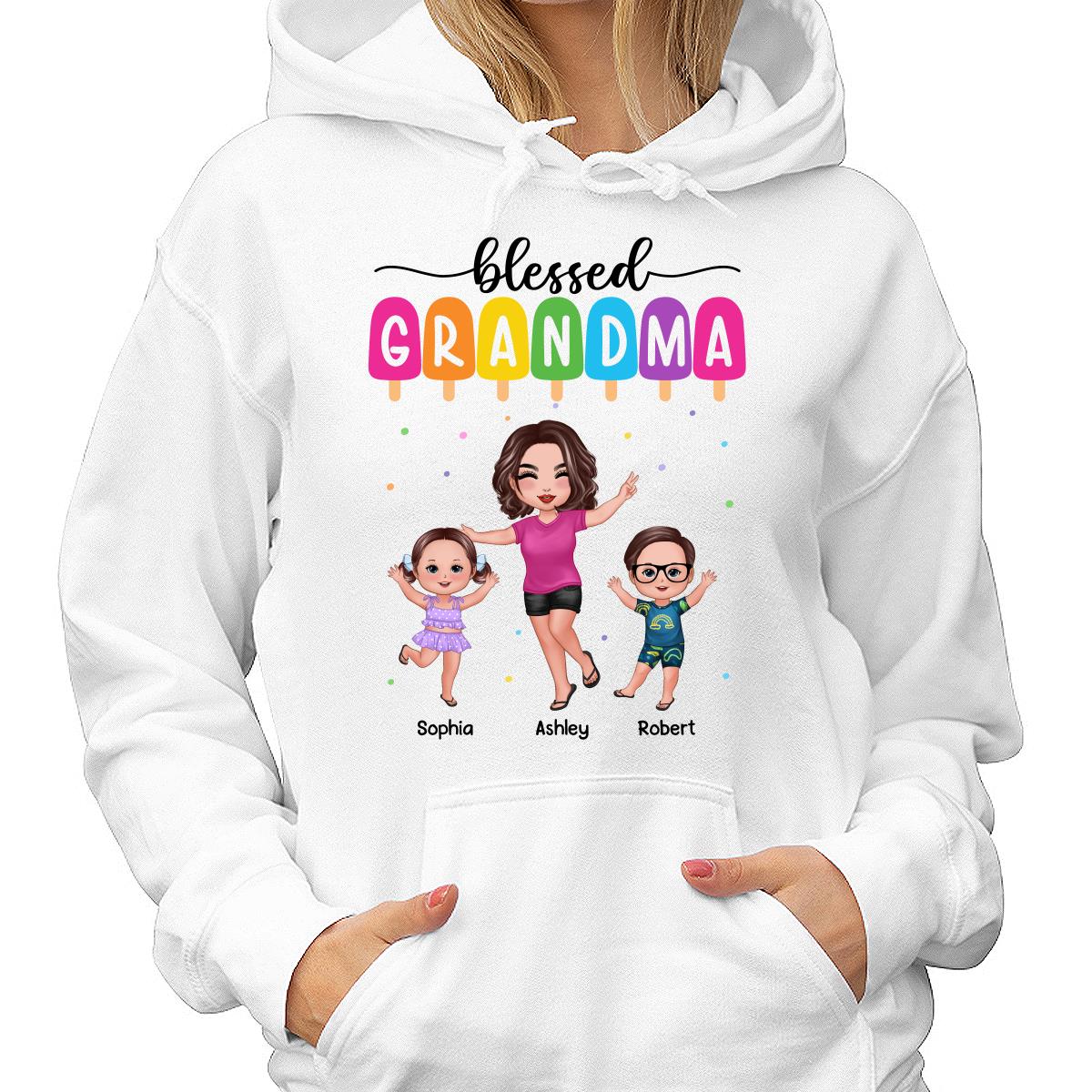 Summer Happy Doll Grandma Grandkids Personalized Shirt