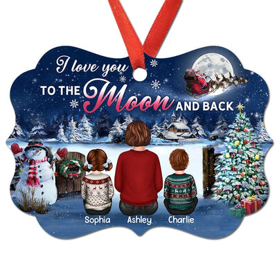 Christmas Gate Grandma Grandkids To The Moon Personalized Christmas Ornament