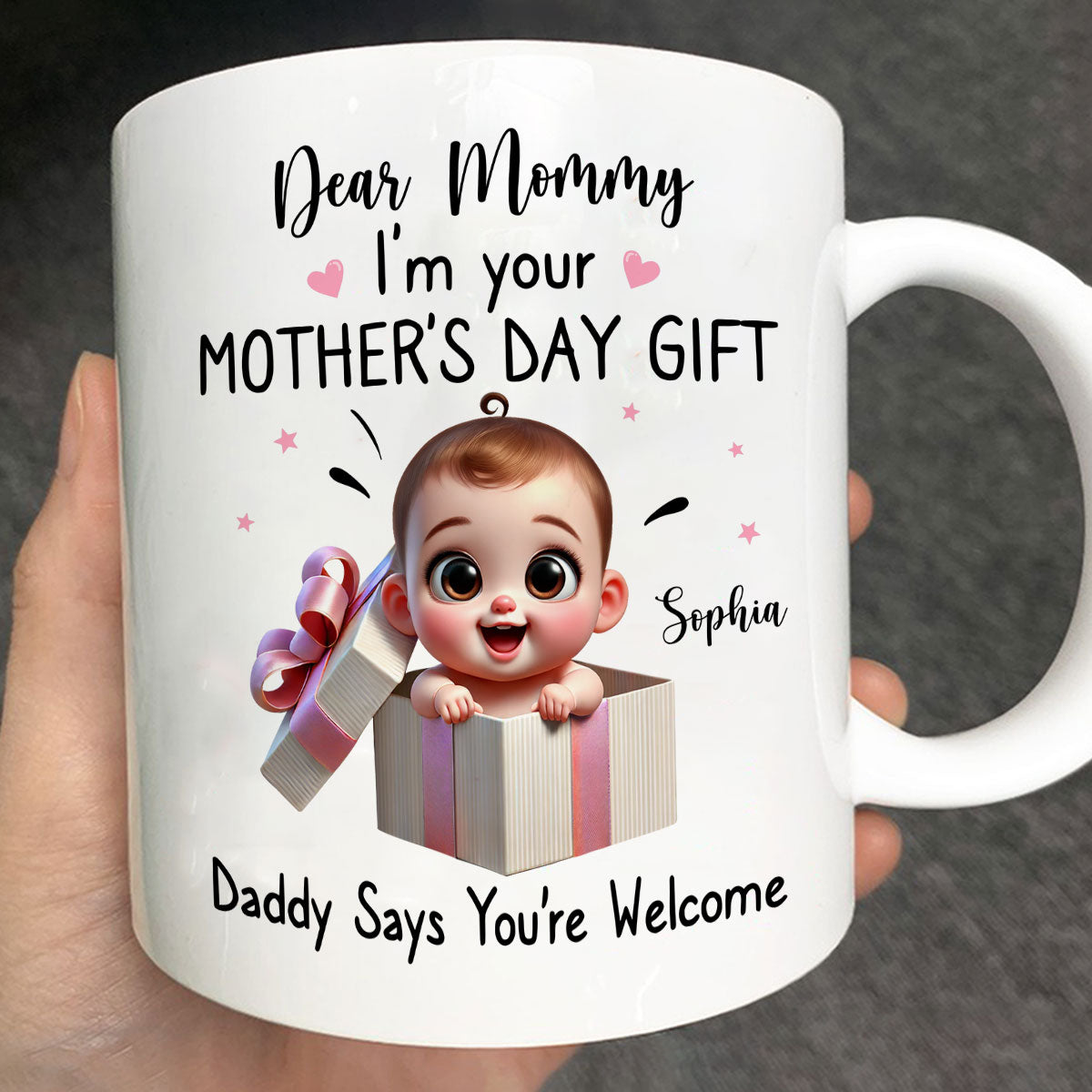 Dear Mom I'm Your Mother's Day New Mom Gift Personalized Mug, Funny Gift For Wife