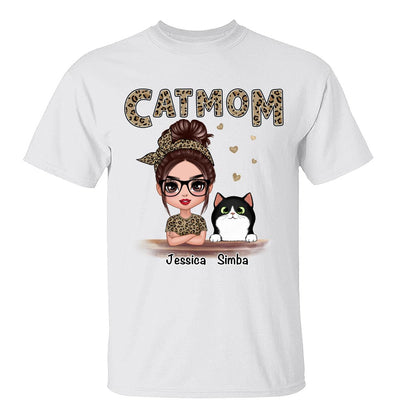 Leopard Shirt Doll Cat Mom Personalized Shirt