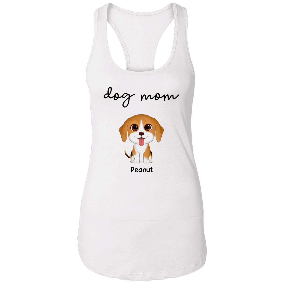 TRENDINGCUSTOM Dog Mom Watercolor Cute Dogs Personalized Tank Top Shirt
