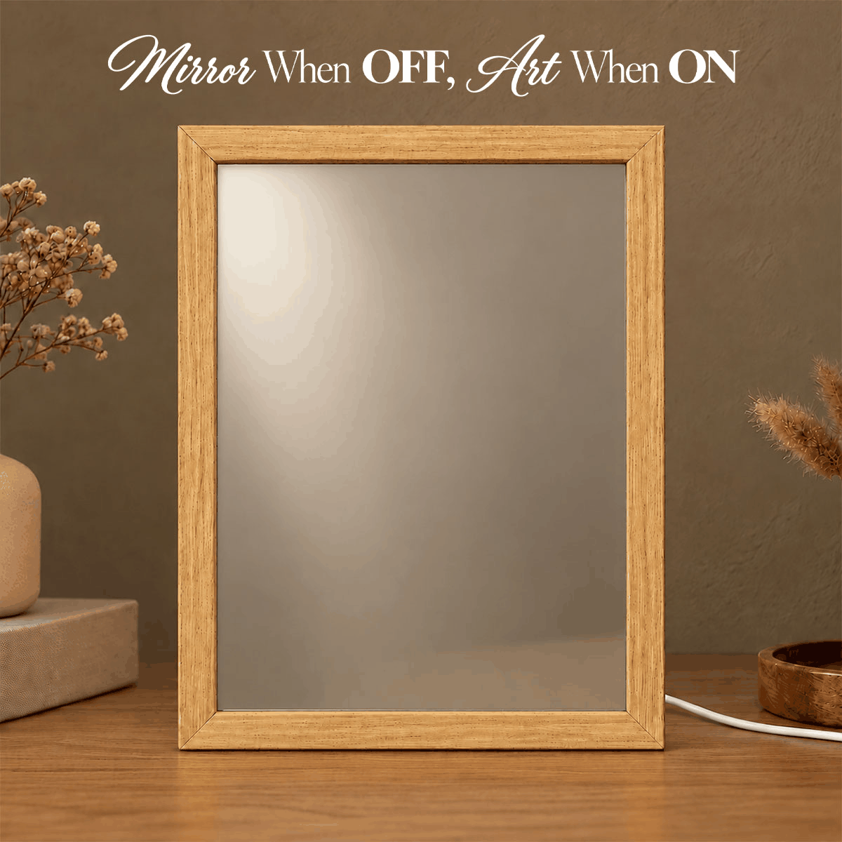 Custom Couple Photo Art - Personalized Mirror Light Box - Heartfelt Christmas Gift for Her, for Him, Anniversary Gift for Couple