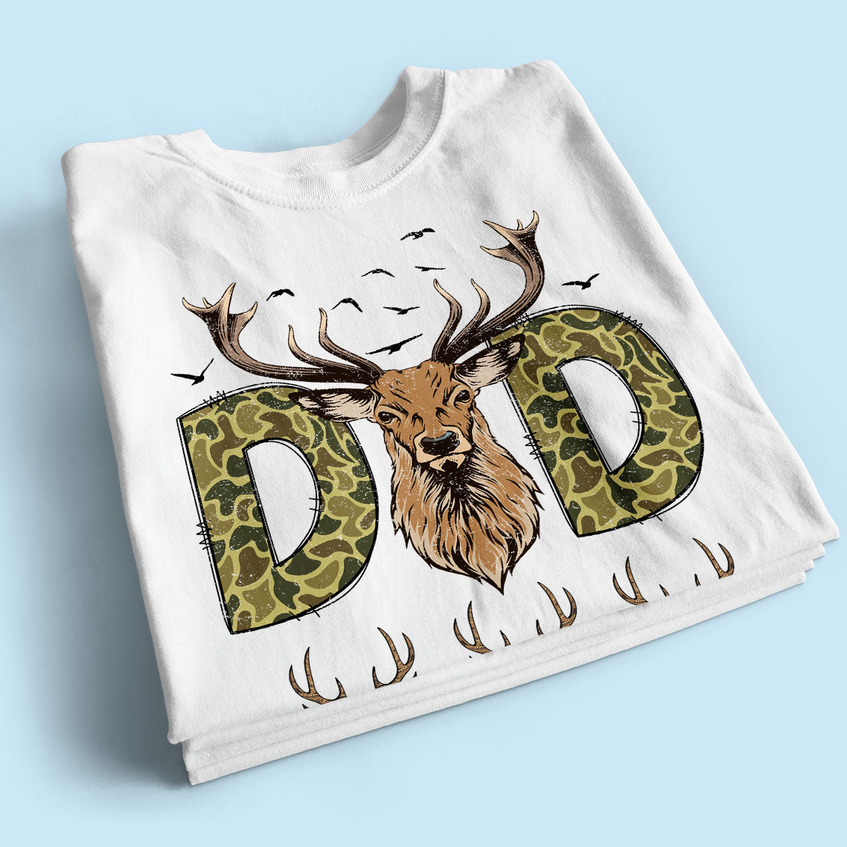 Buckin' Dad Hunting Camouflage Personalized Shirt, Father's Day Gift For Dad, Husband