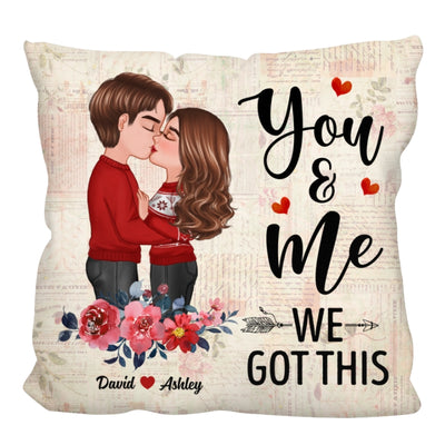 Couple Kissing We Got This Personalized Pillow (Insert Included)