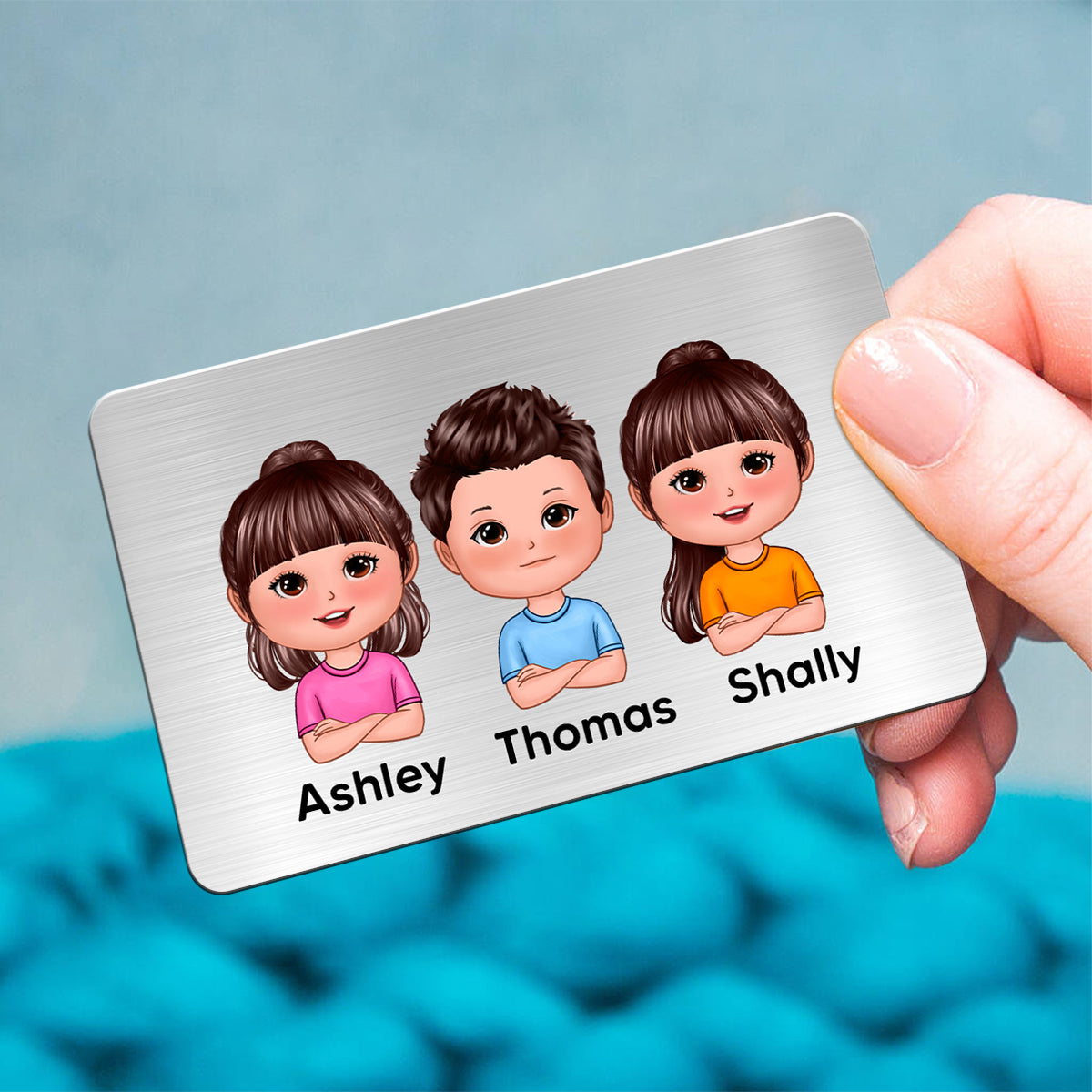 Doll Kids Dad Thank You For All Personalized Metal Wallet Card