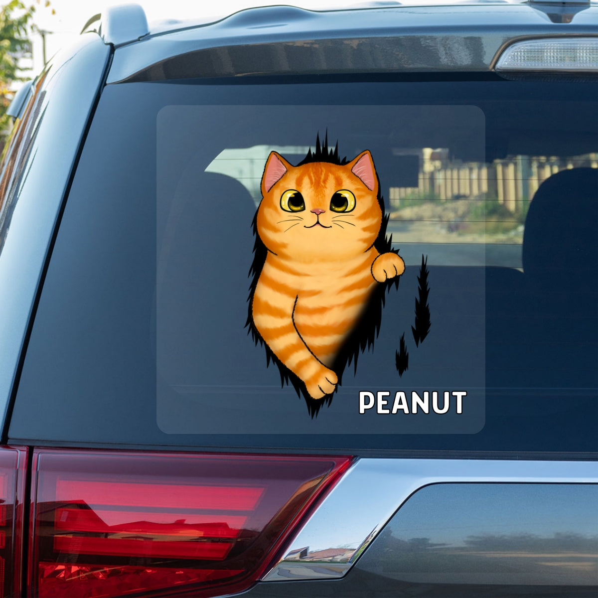 Cats Tearing Funny Decor On Car Window Fridge Personalized Decal