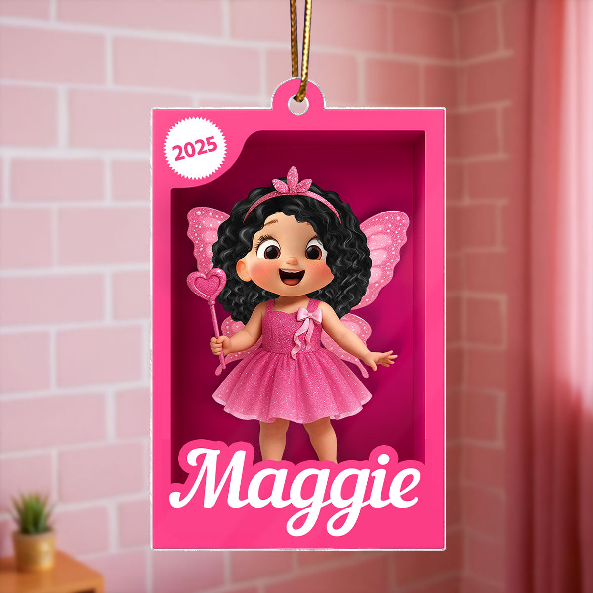 Adorable Fairy Kid Toy Box - Personalized Acrylic Ornament - Perfect Christmas Gift For Kids, Grandkids