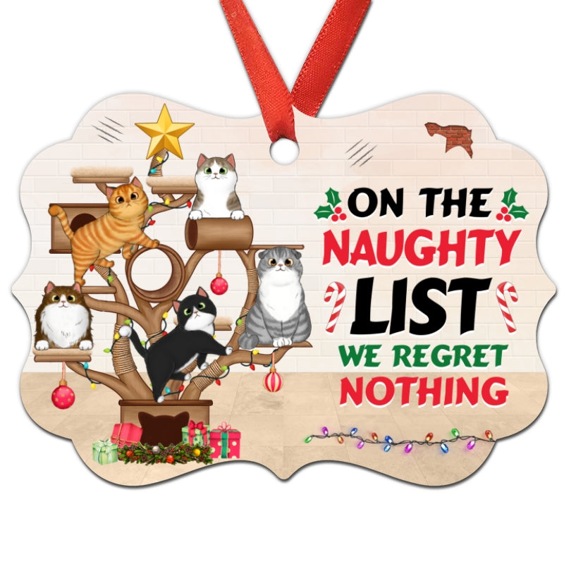 Christmas Cat Tower Personalized Christmas Ornament
