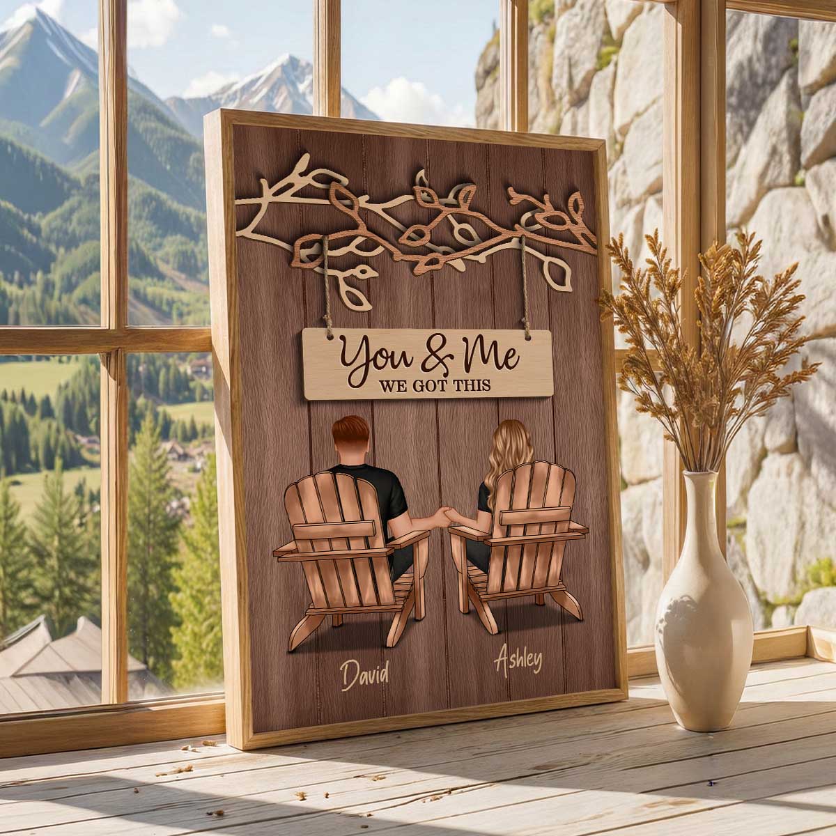 Couple Under Eternal Tree Of Love You & Me We Got This - Personalized Poster - Heartfelt Gift For Couple