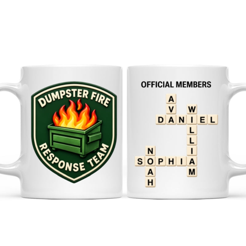 Dumpster Fire Response Team - Personalized Coffee Mug - Christmas Gift for Coworkers, Best Friends