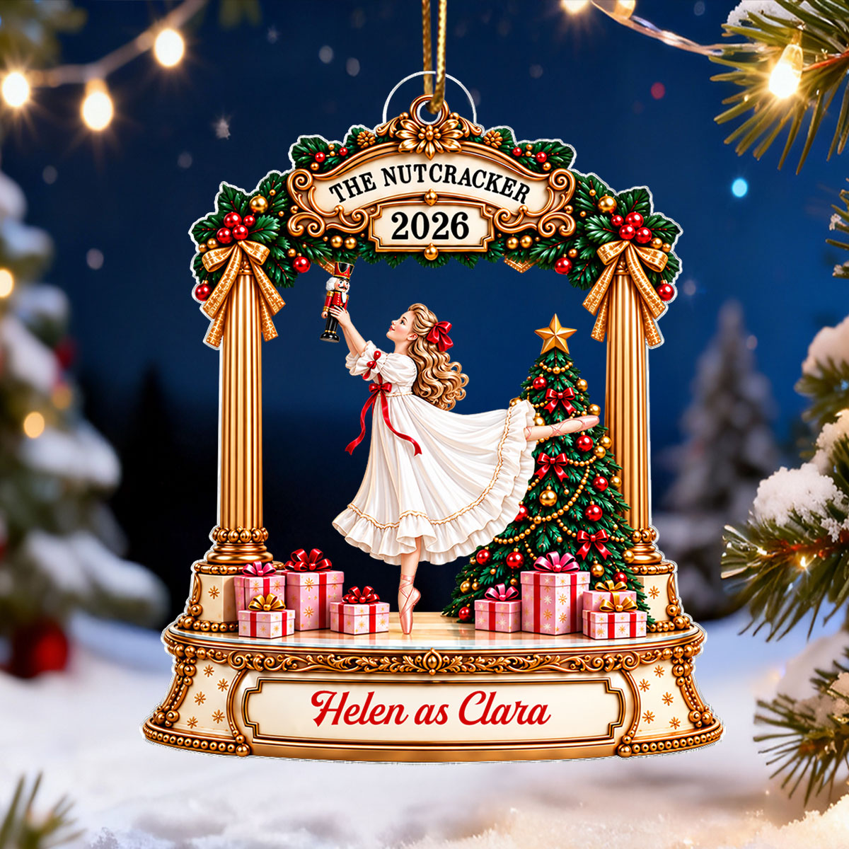 The Nutcracker Design For Girls, Boys - Personalized Acrylic Ornament - Christmas Gift For Kids, Grandkids