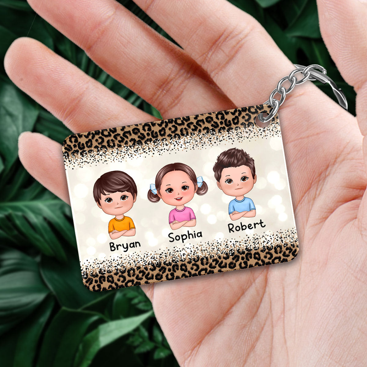 Leopard This Grandma Mom Belongs To Doll Kids Personalized Acrylic Keychain
