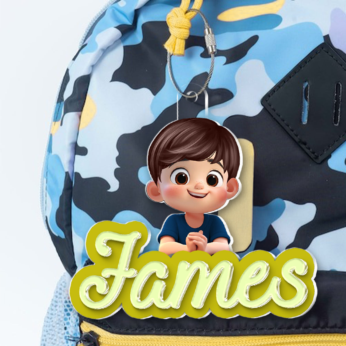 Name Tag for Backpack, Lunch Bag, Pencil Bag, Personalized Gift for Kids Boys Girls,   Back to School Name Tag