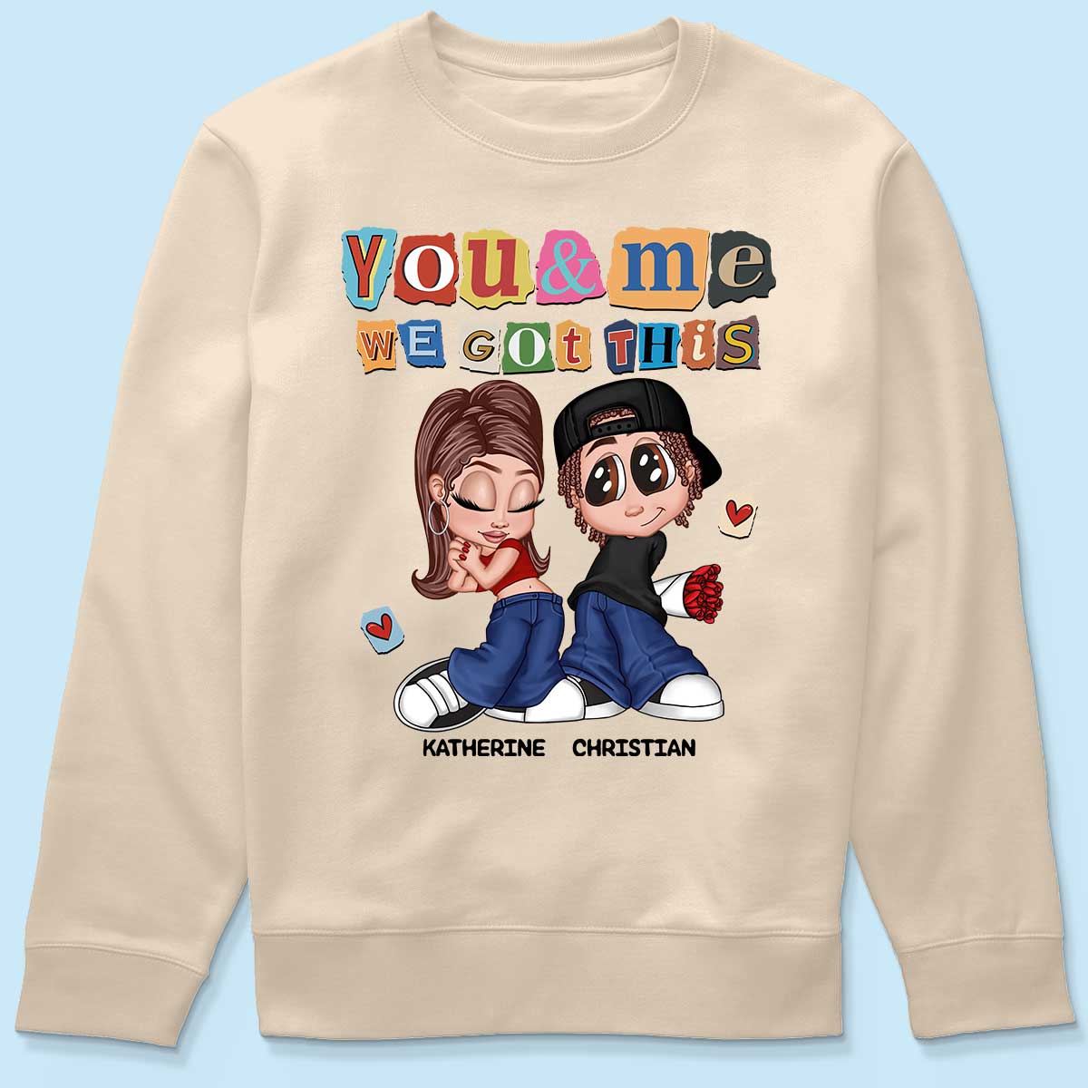 Y2K Couple Ransom Note Personalized Shirt, Gift For Him Gift For Her